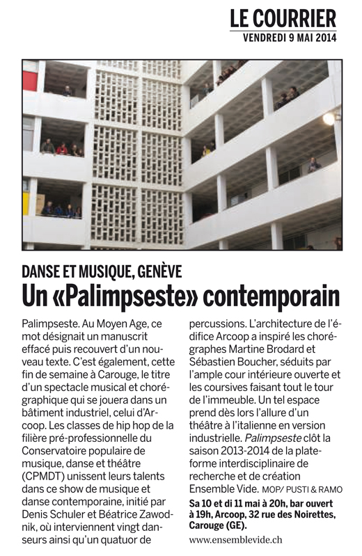 Le Courrier 09/05/2014
