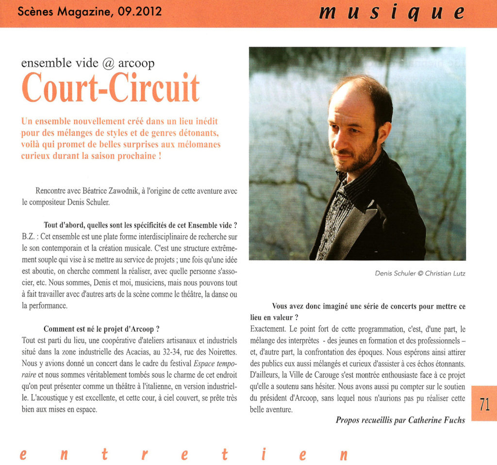 Scènes magazine 09/2012