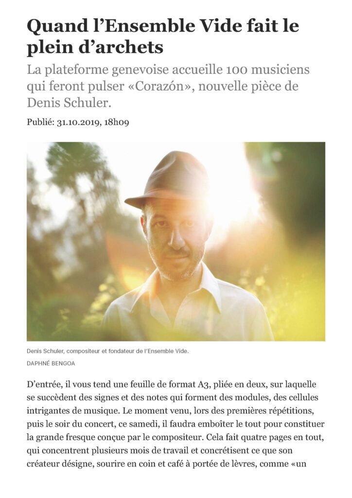 Tribune de Genève 31/10/2019