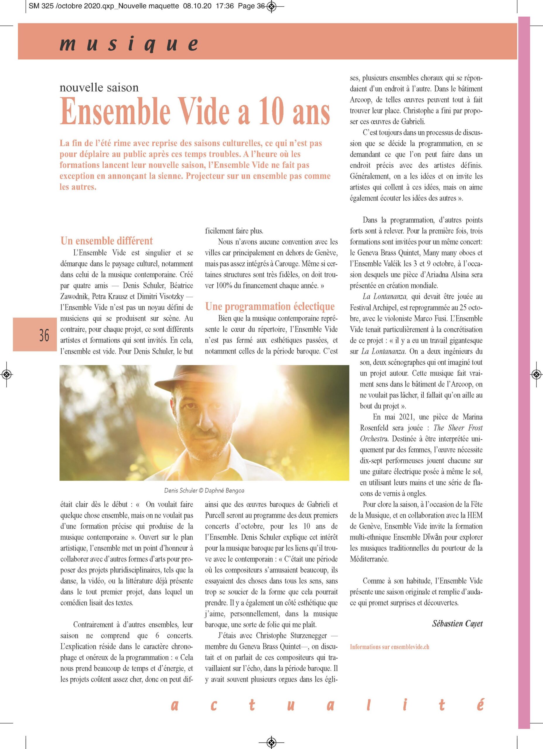 Scènes Magazine 08/10/2020
