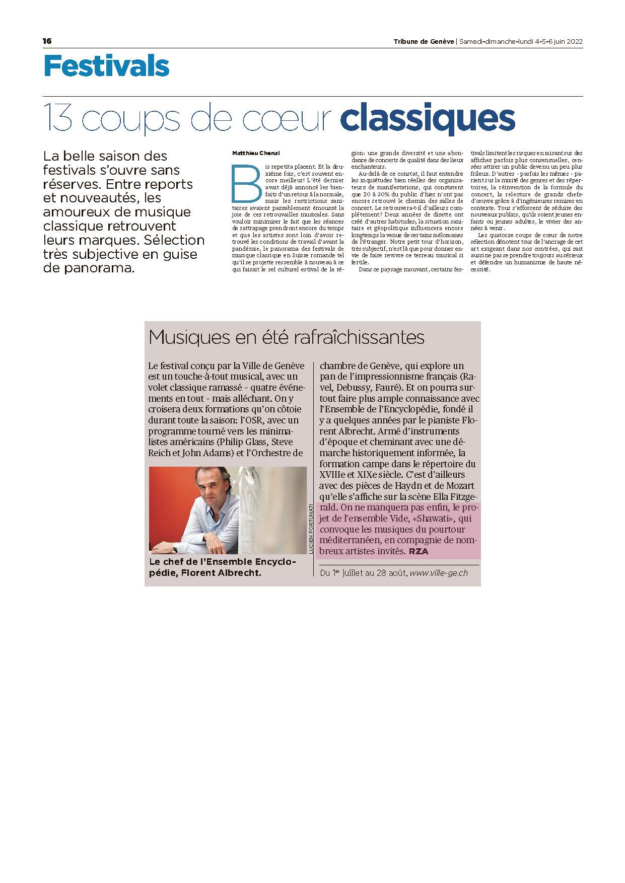 Tribune de Genève 6/06/2022